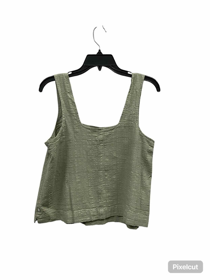 Eddie Bauer Size S Green 75% Cotton Tank Top