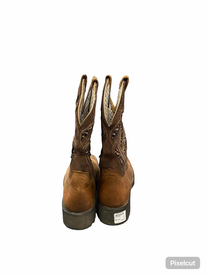 Ariat Shoe Size 9 Brown Unbrindled Rancher Venttek Broad Square Toe Boots(Ankle)