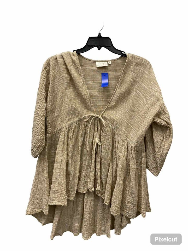 Paper Lace Size OS Beige 100% cotton Long Sleeve Shirts