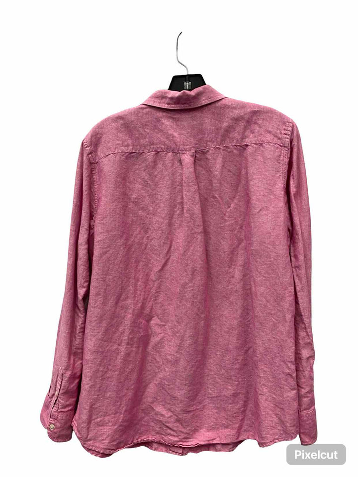 Banana Republic Size L Pink Long Sleeve Shirts