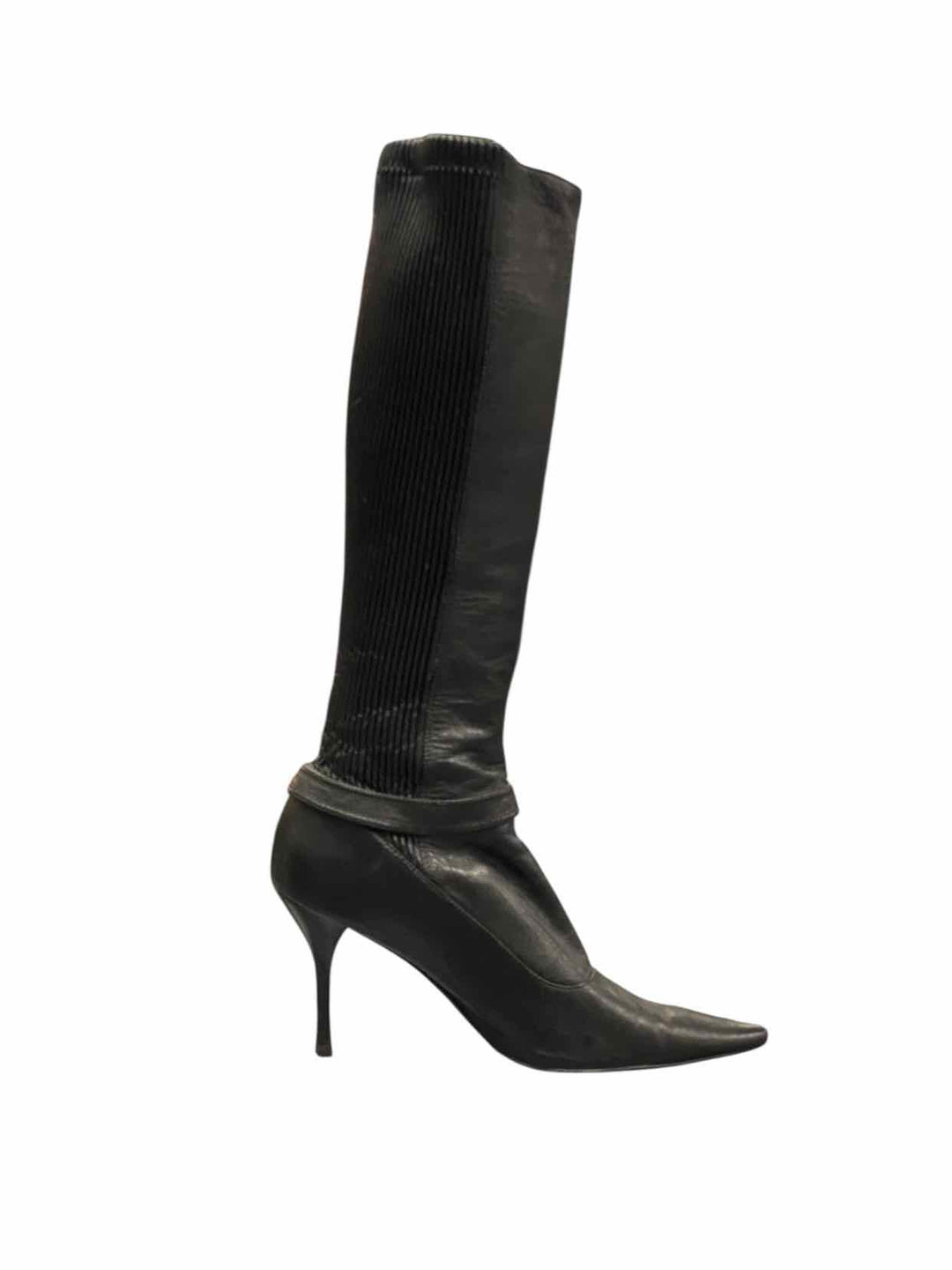 Calvin Klein Shoe Size 8.5 Black Leather Boots(knee)