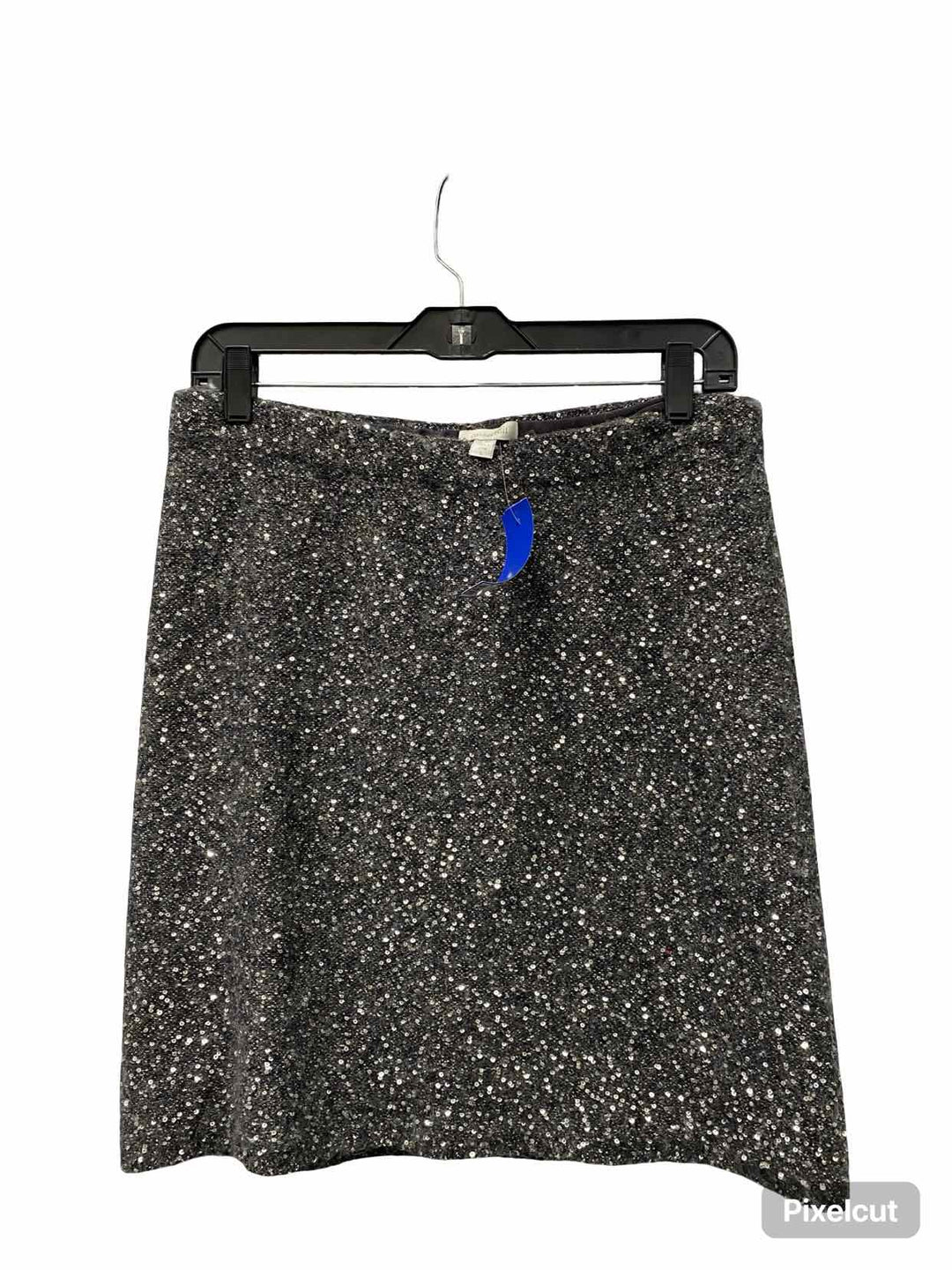Garnet Hill Size L Gray sequined Skirt