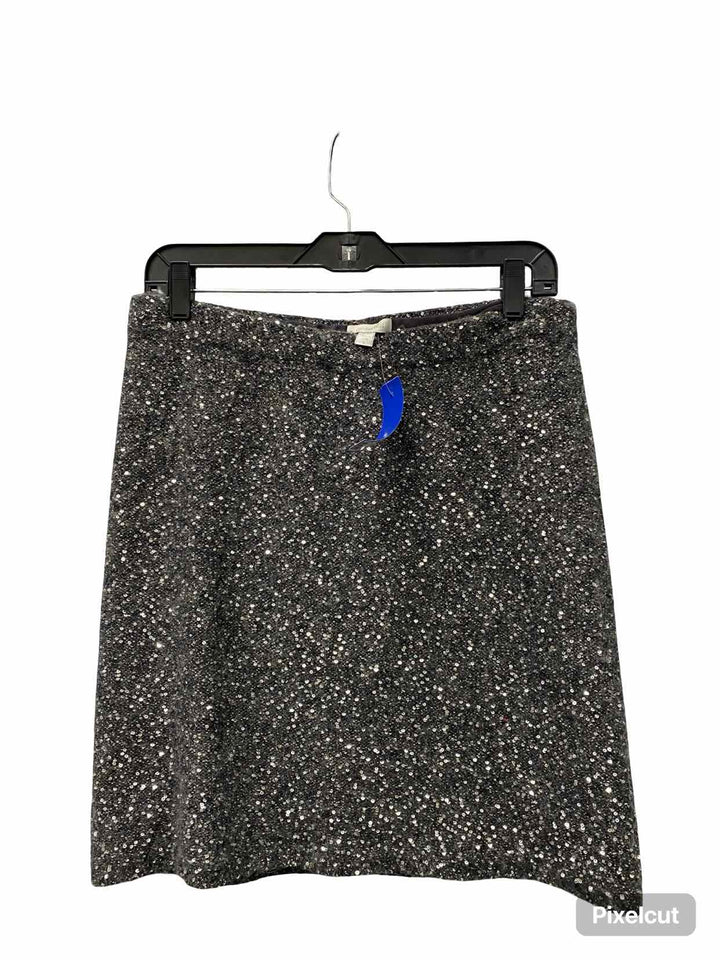 Garnet Hill Size L Gray sequined Skirt