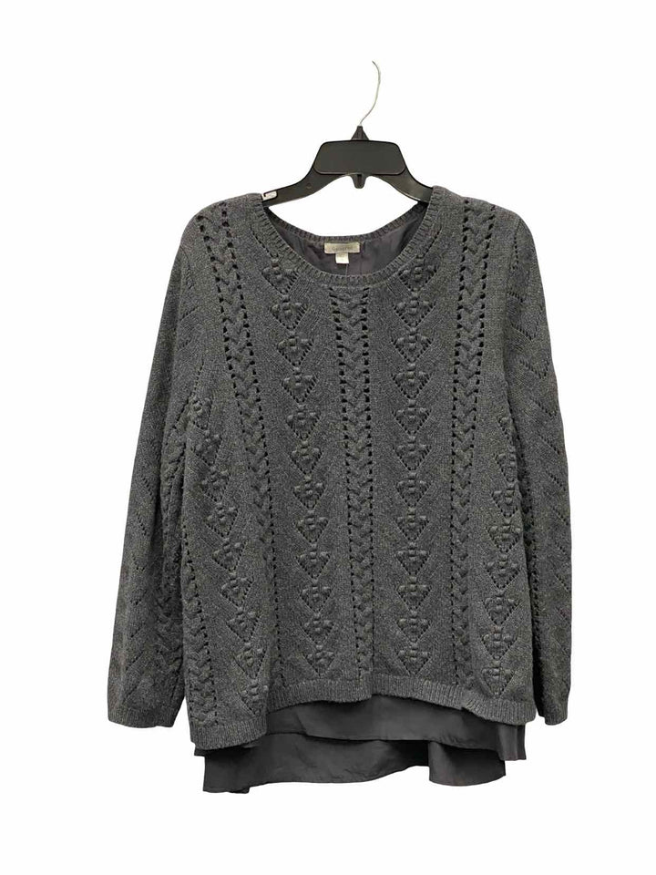 Garnet Hill Size XL Gray Sweater