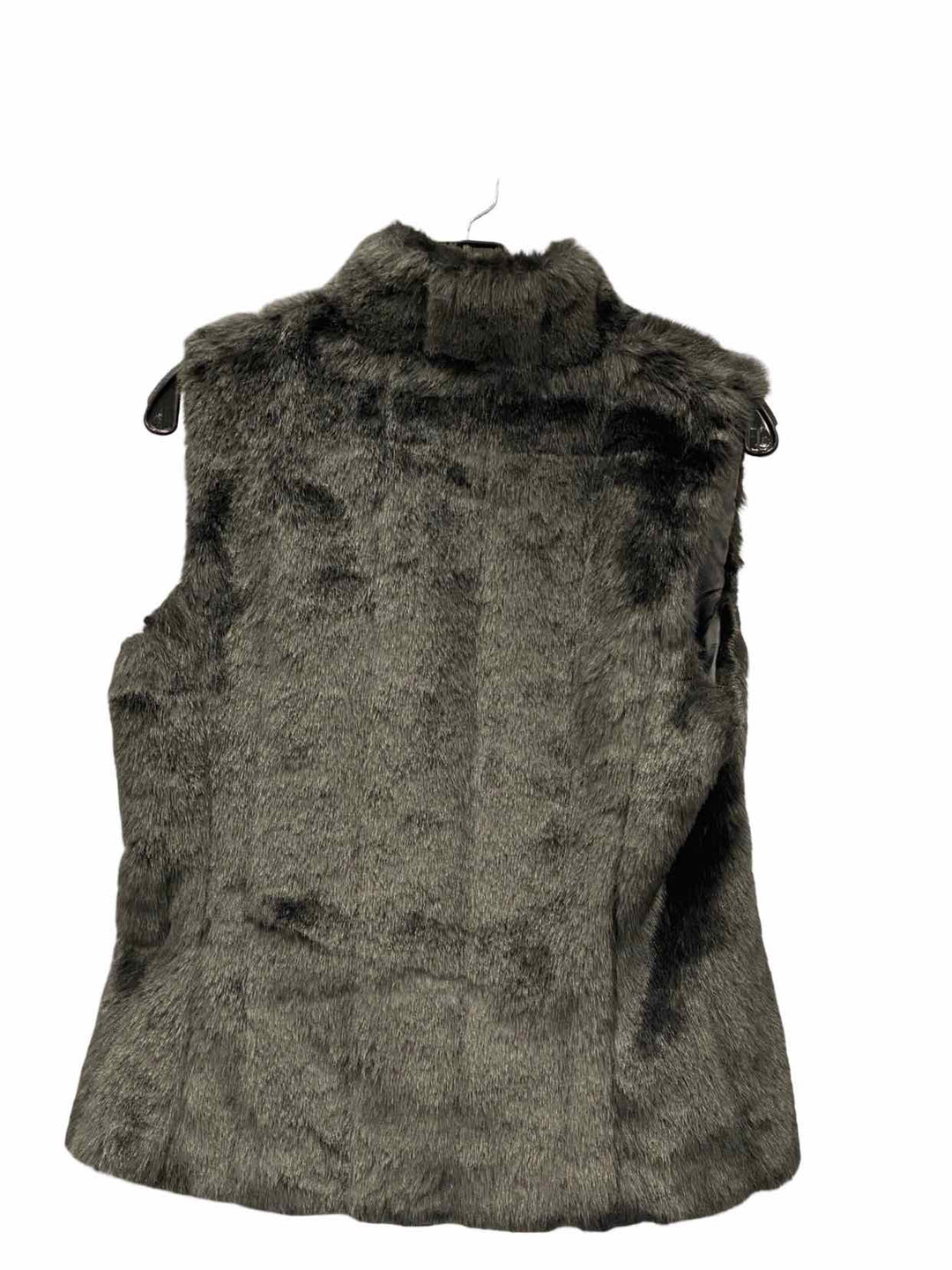 Banana Republic Size XS Gray Faux Fur Vest (Outdoor)
