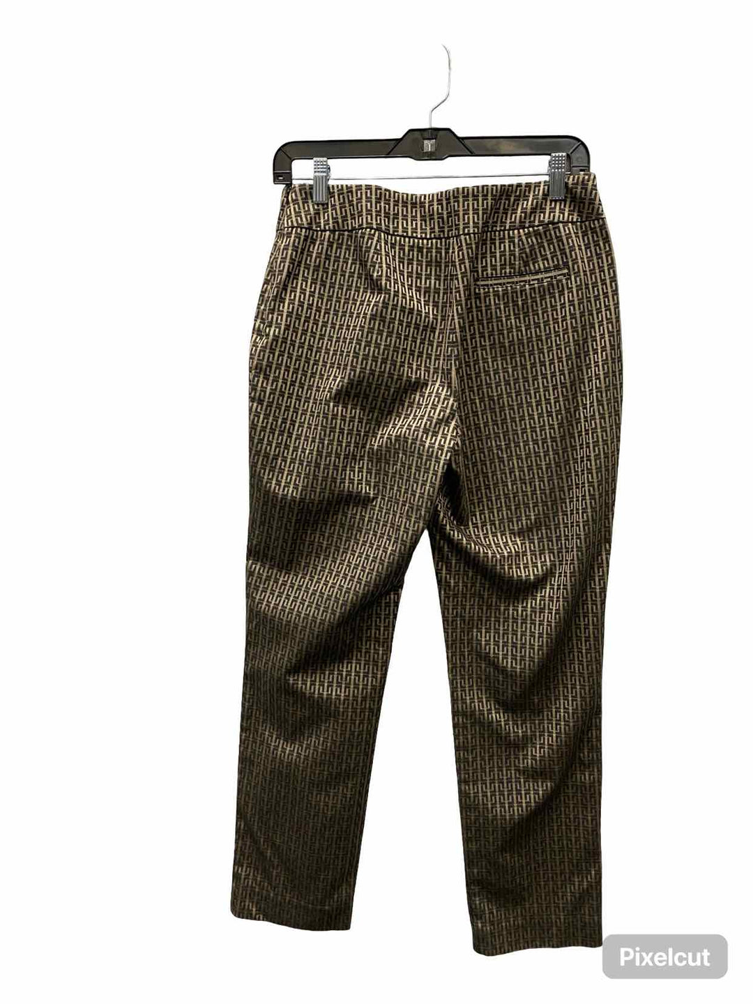 Nic + Zoe Size 6 Black Print Pants