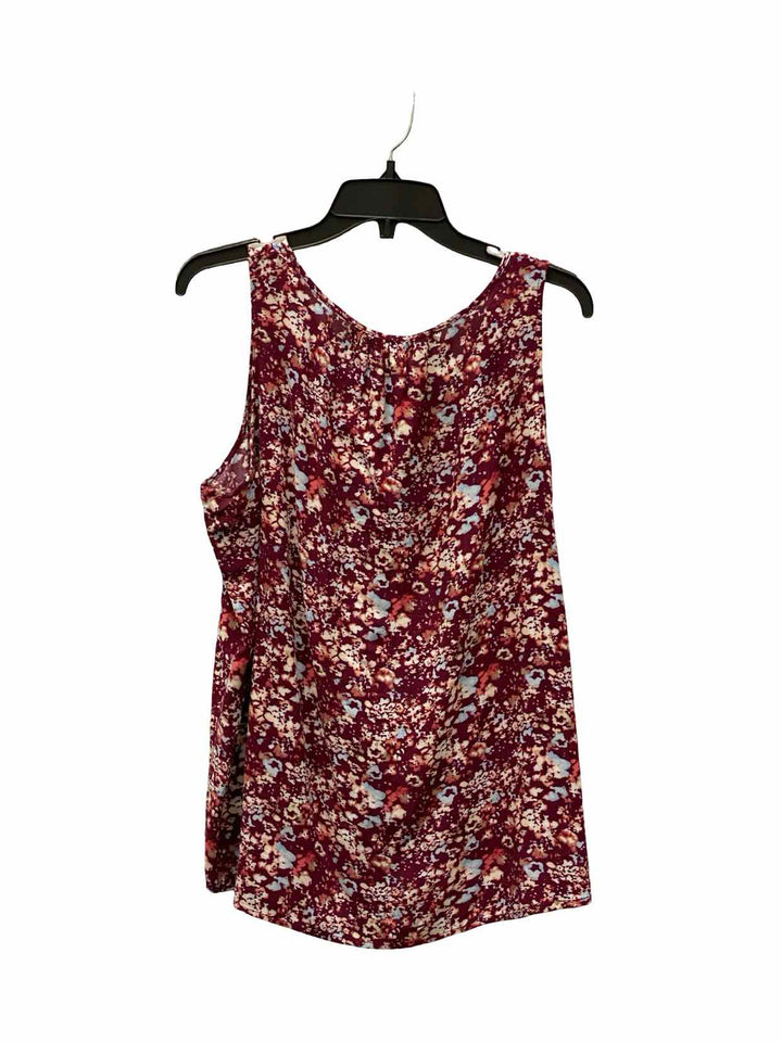 Sonoma Size XL Purple Blue Floral Rayon Tank Top