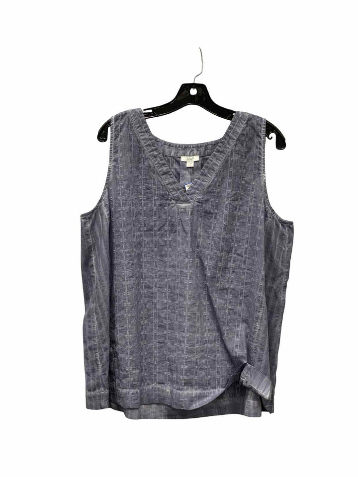 purejill Size L Blue 100% cotton NWT Tank Top