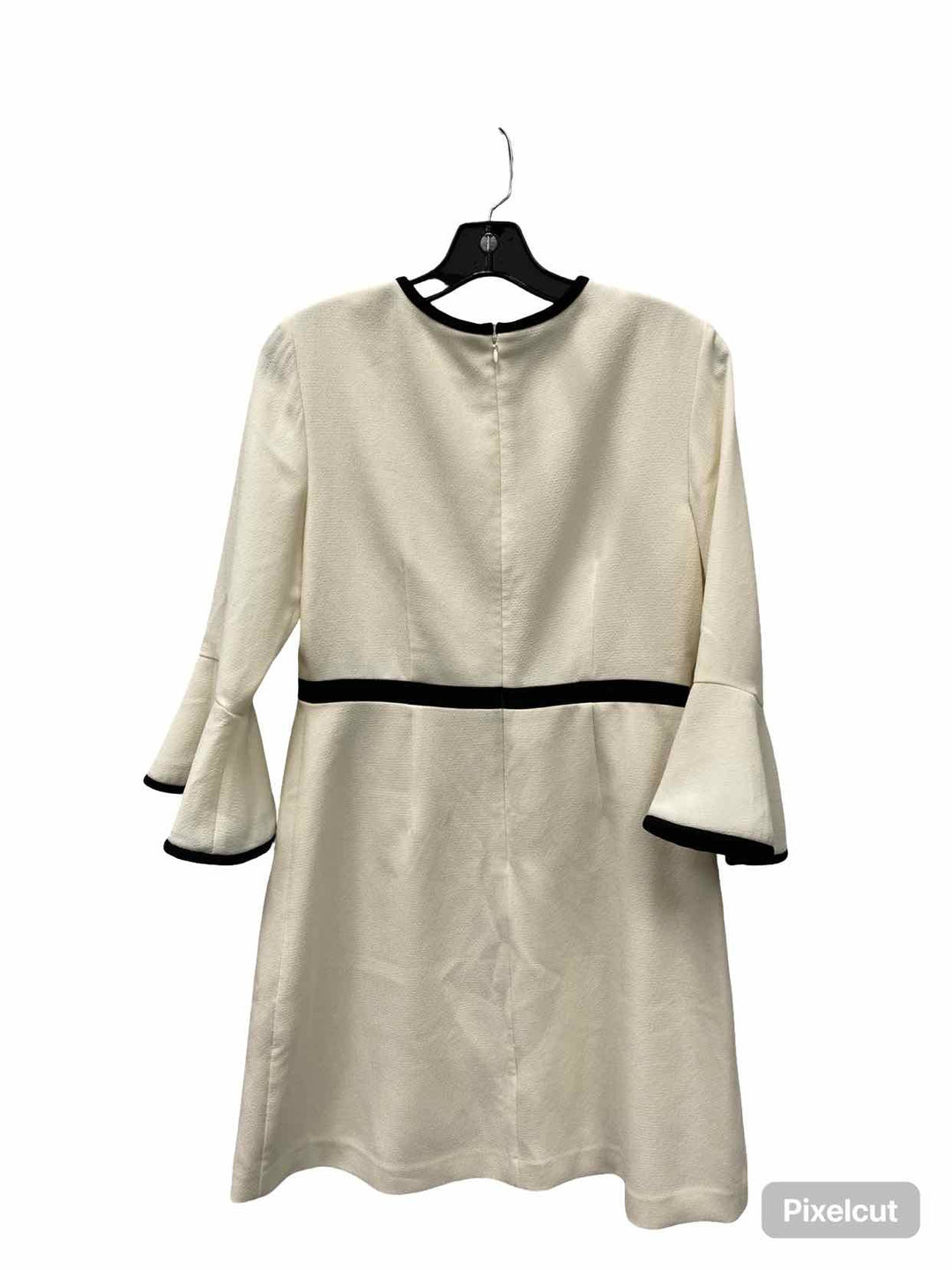Eliza J Size 8P Cream Black Dress