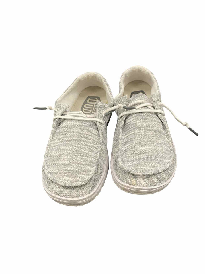 Hey Dude Shoe Size 5 Grey White Sneakers