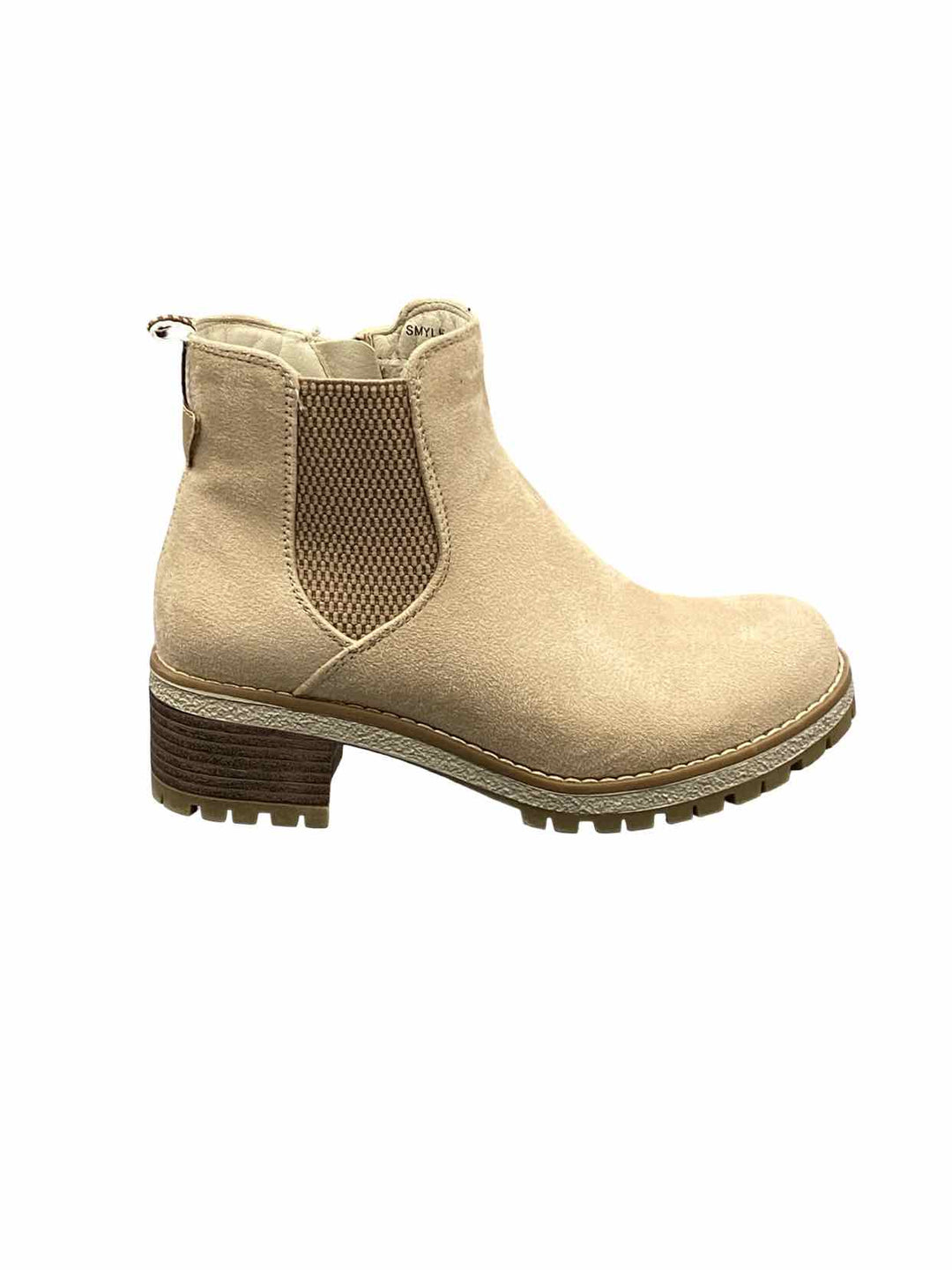 Patrizia Shoe Size 36 Beige Textile Faux Fur Lined Boots(Ankle)