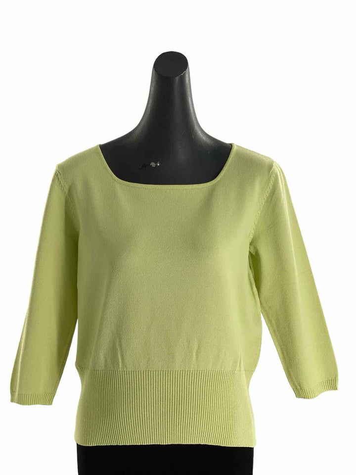 Talbots Size L Yellow Green 3/4 Sleeve Long Sleeve Shirts