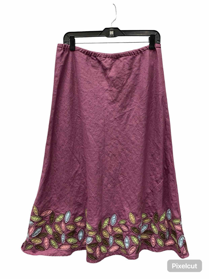 Boden Size 16 Purple Embroidered Skirt