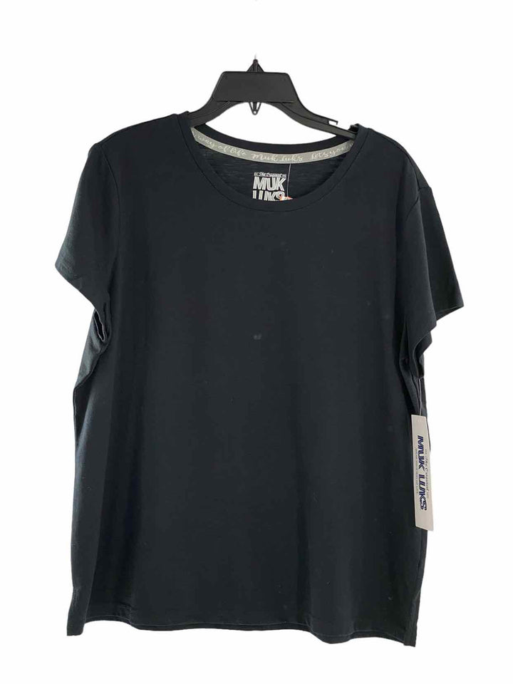 Muk Luks Size L Black T-shirt