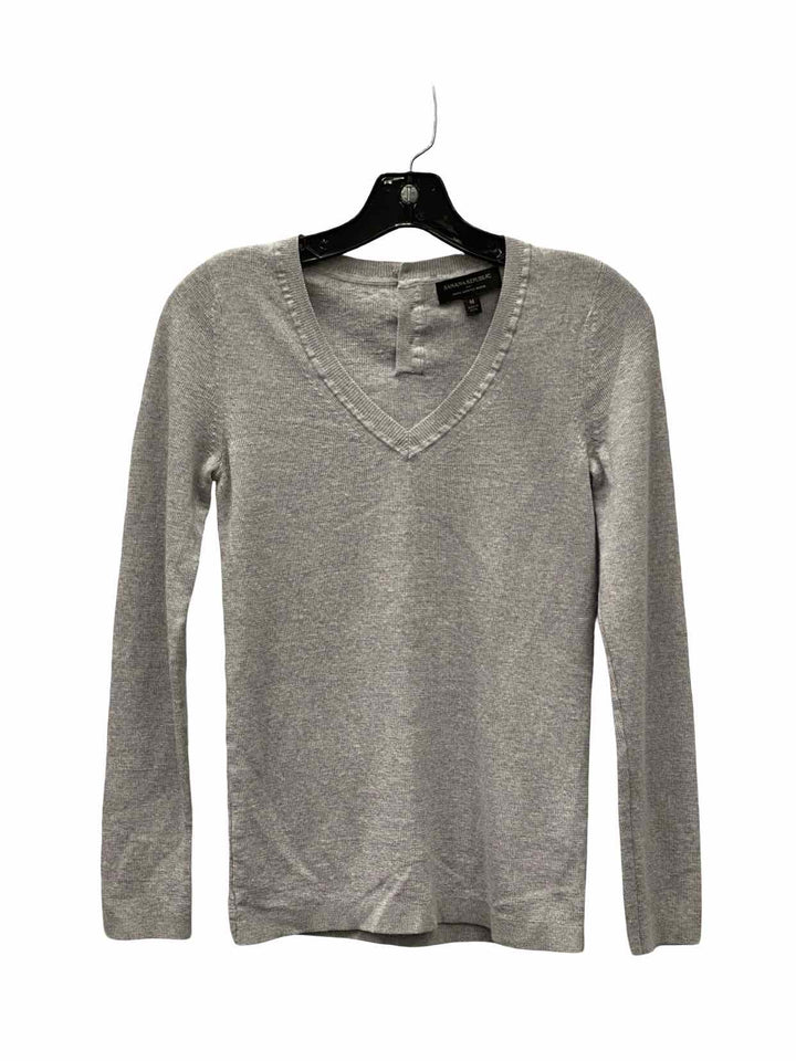 Banana Republic Size M Gray 100% Merino Wool Sweater