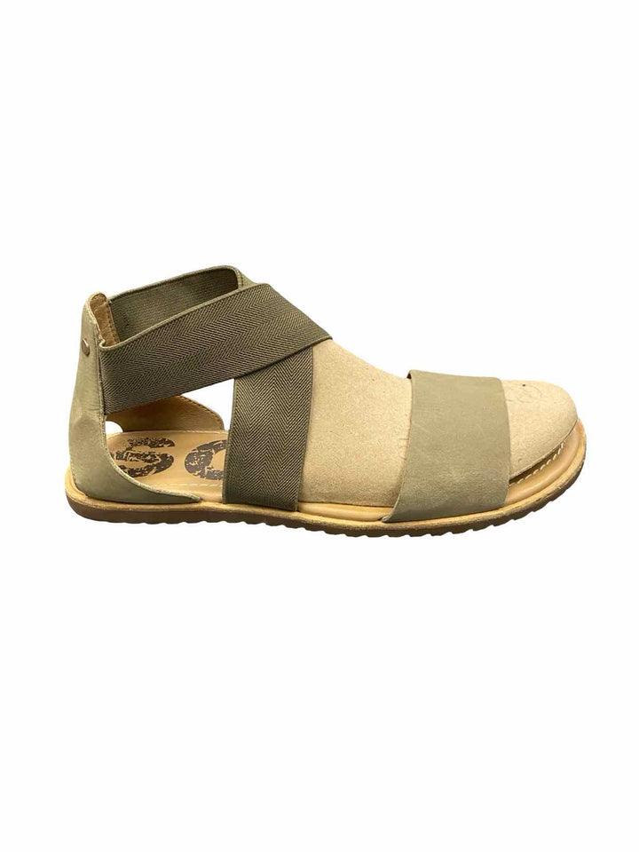 Sorel Shoe Size 8 Olive Leather Ella III Sandals