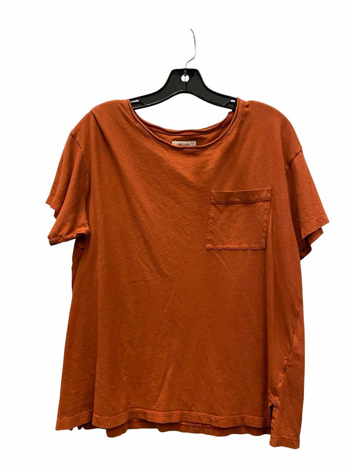 MadeWell Size M Orange 100% cotton T-shirt