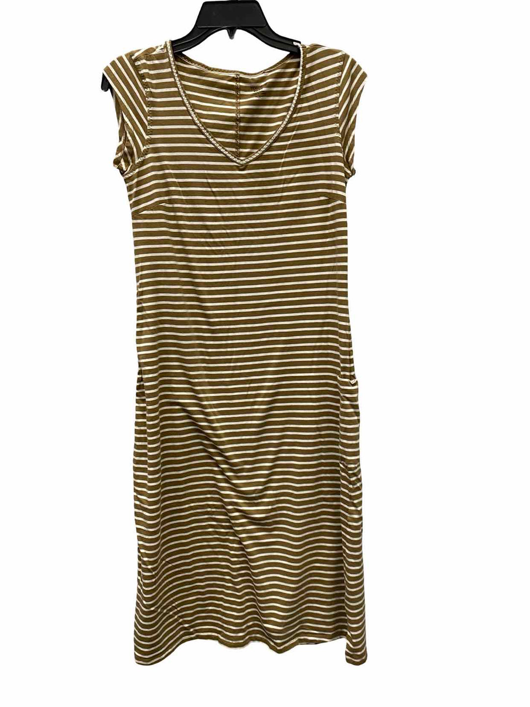 Toad & Co. Size S Brown White Striped Dress