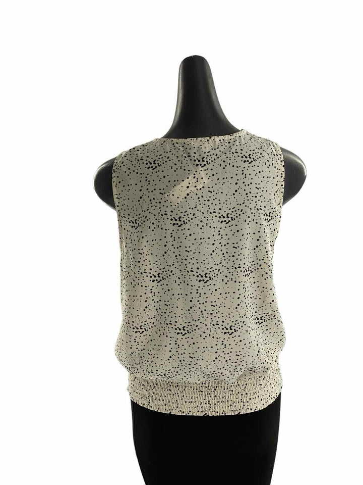 BB Dakota Size M Cream Black Speckled Tank Top