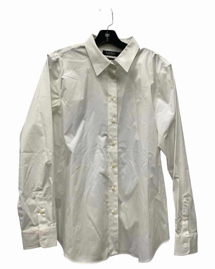 Ralph Lauren Size XL White 95% Cotton Non-Iron Long Sleeve Shirts