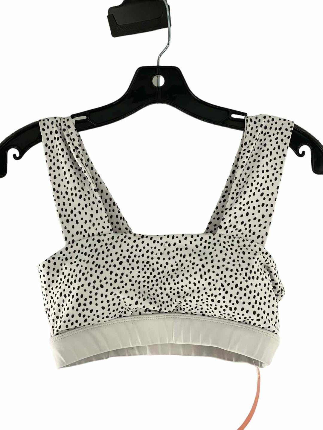 Allfenix Size XS White Black Dots Athletic Bra