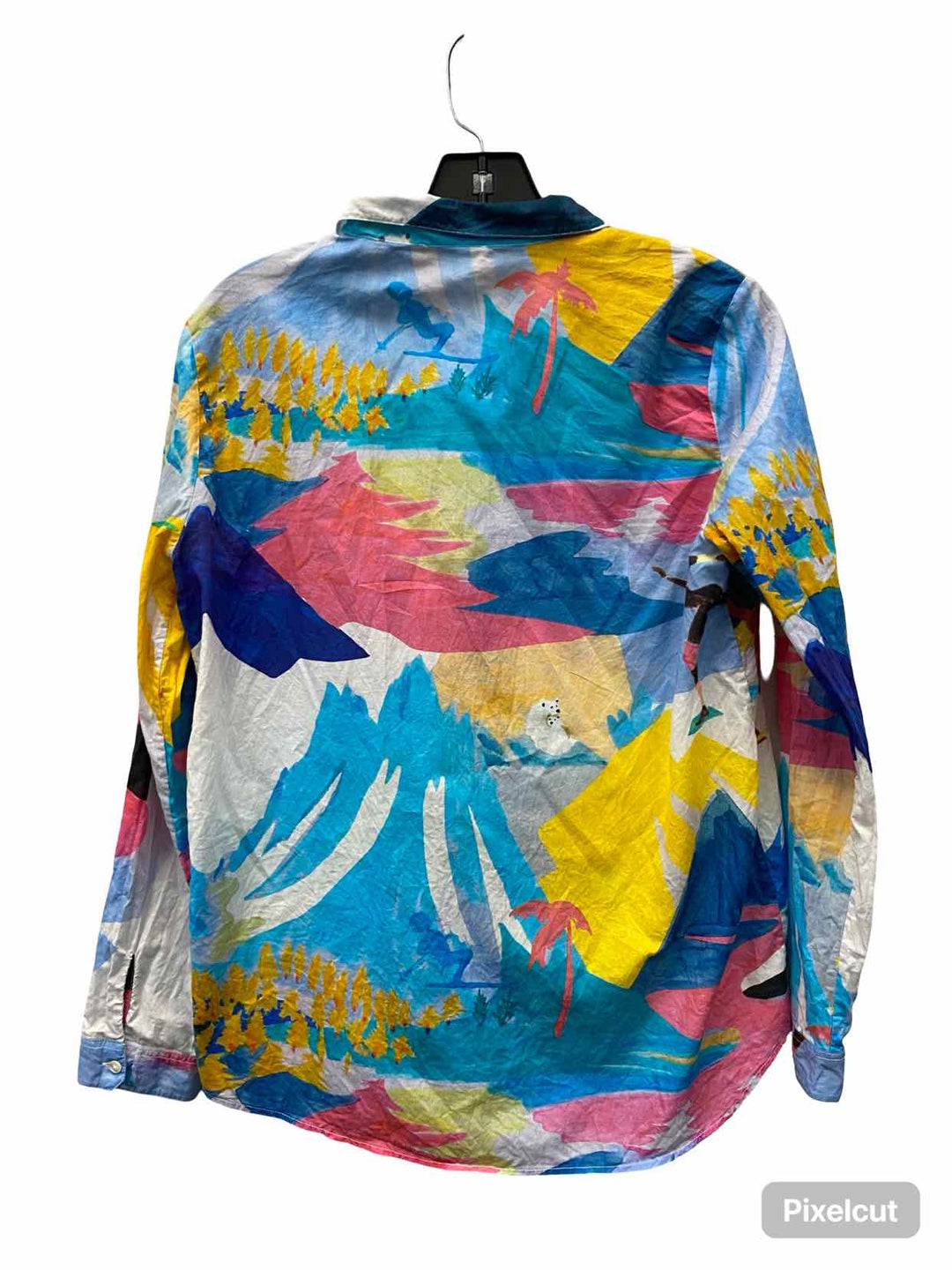 Sezane Size S Multi-Color Print 100% cotton Long Sleeve Shirts