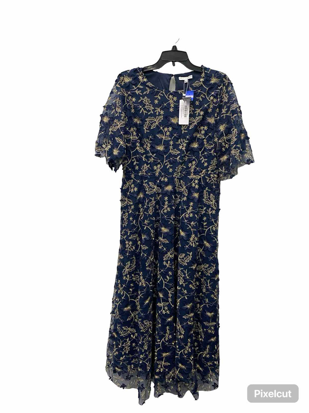 Baltic born Size XL Navy Gold Floral NWT Dress