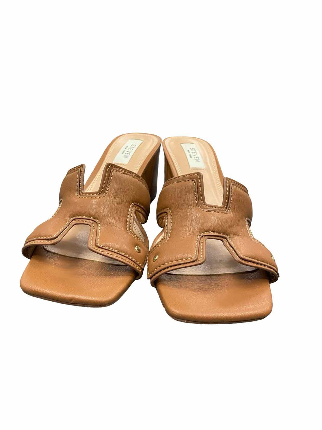 Steven Shoe Size 8.5 Brown Manmade Slides Heels