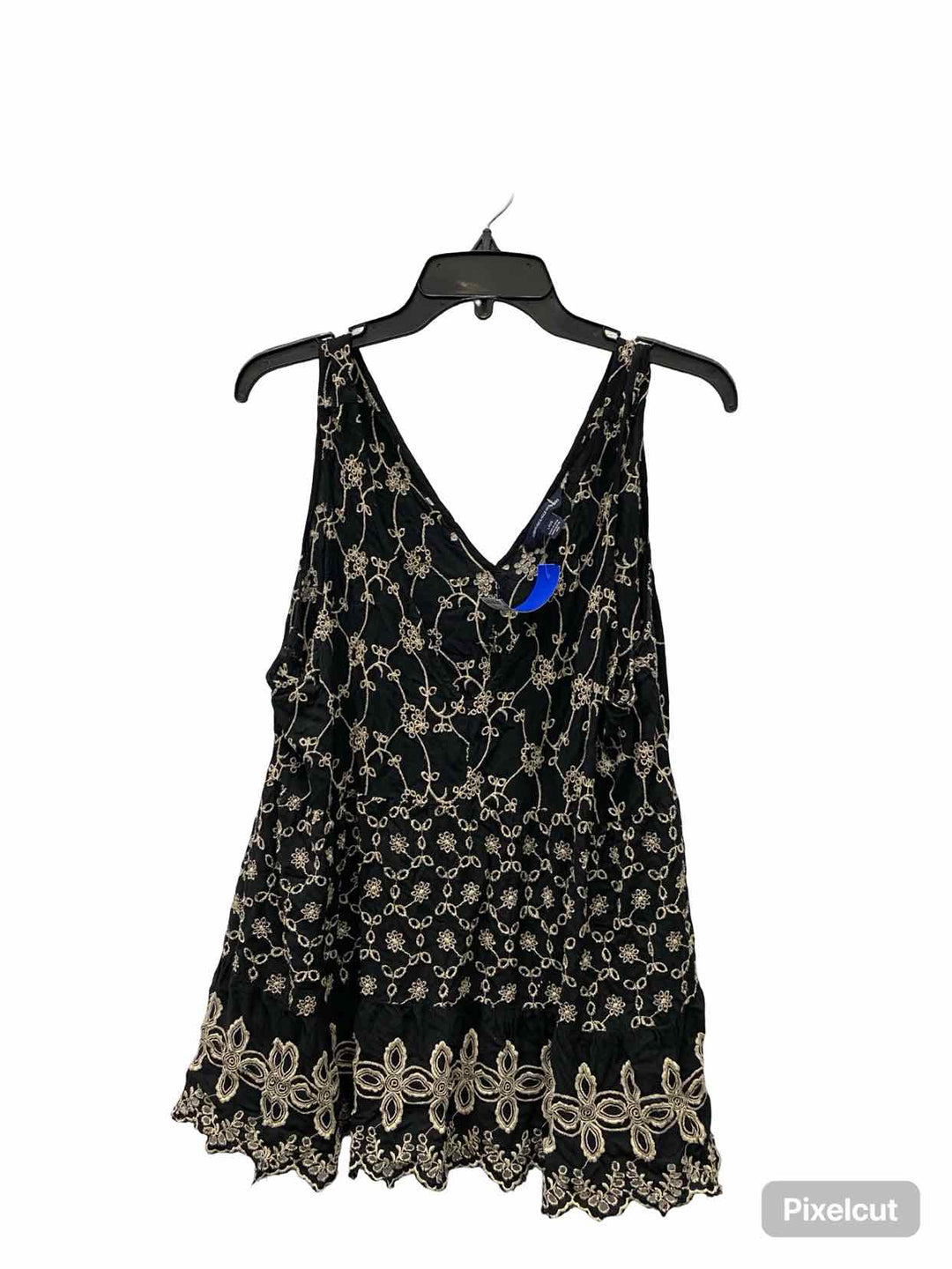 American Eagle Size L Black Beige Lace Tank Top