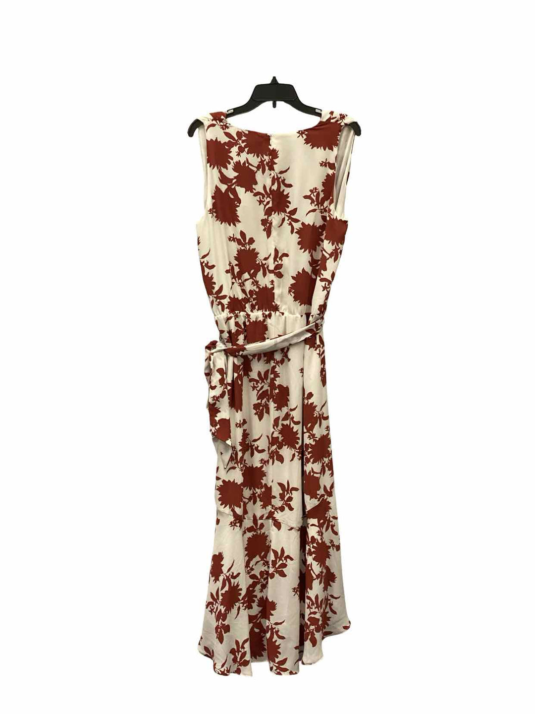 White House Black Market Size XL White Orange Floral Dress