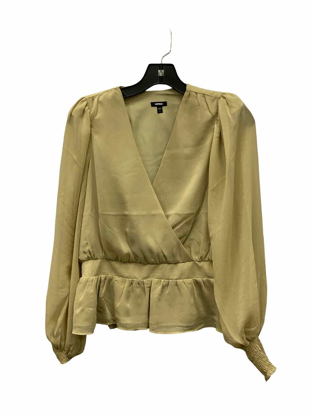 Express Size S Green Long Sleeve Shirts