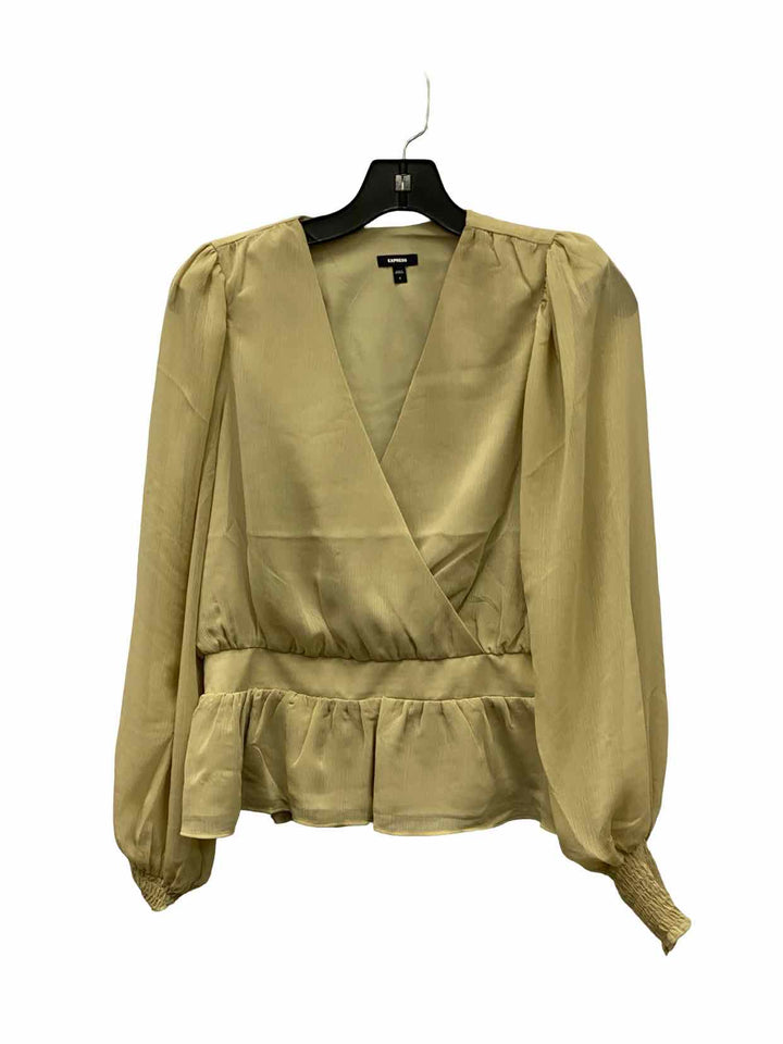 Express Size S Green Long Sleeve Shirts