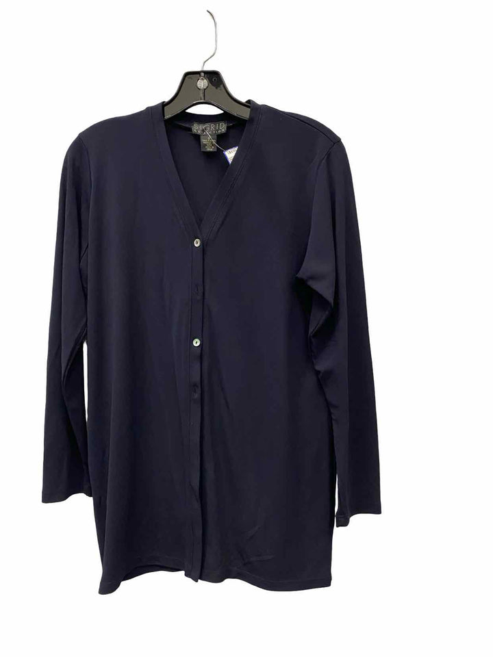 Sigrid Olsen Size S Navy Long Sleeve Shirts