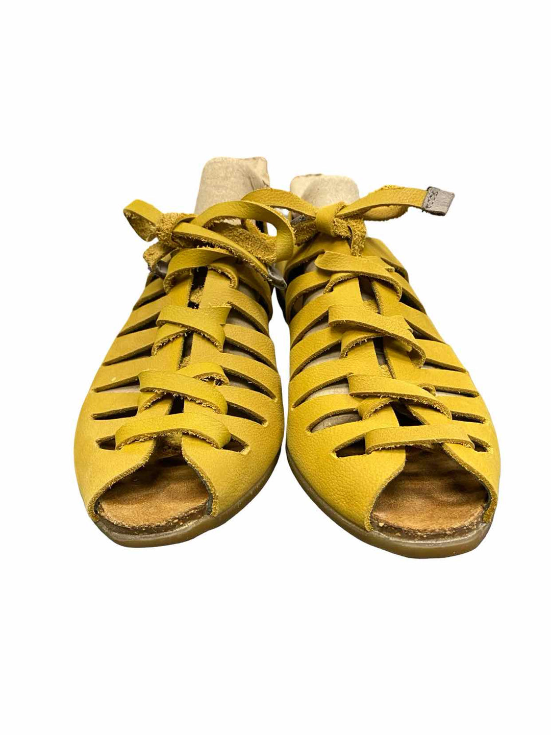 El Naturalista Shoe Size 38 Yellow Leather Stella ND52 Sandals