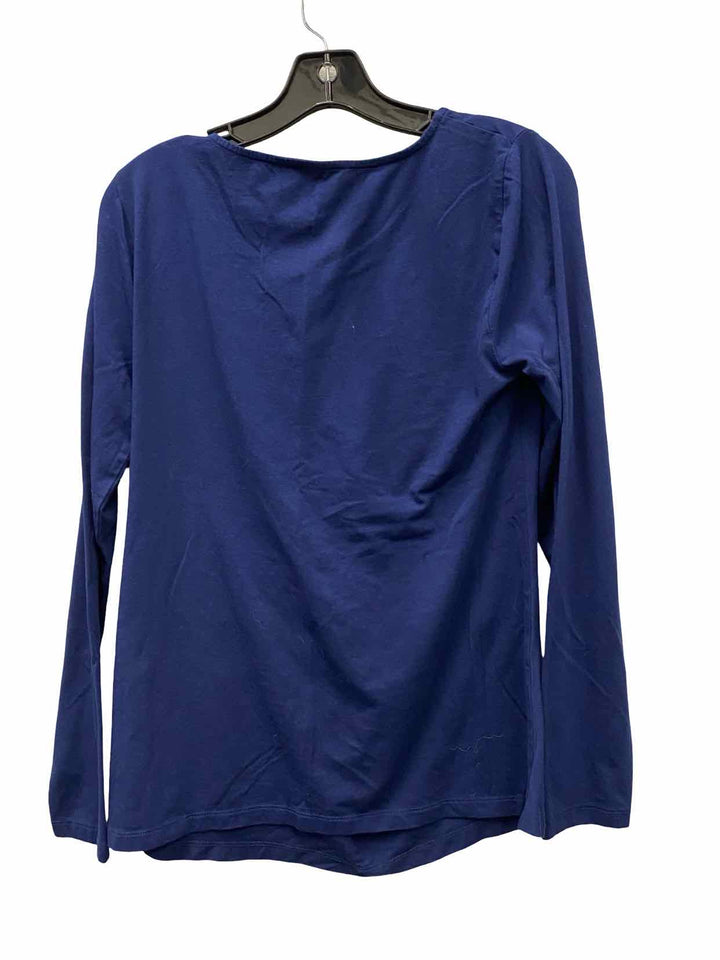 Lands End Size M Navy Blue Long Sleeve Shirts
