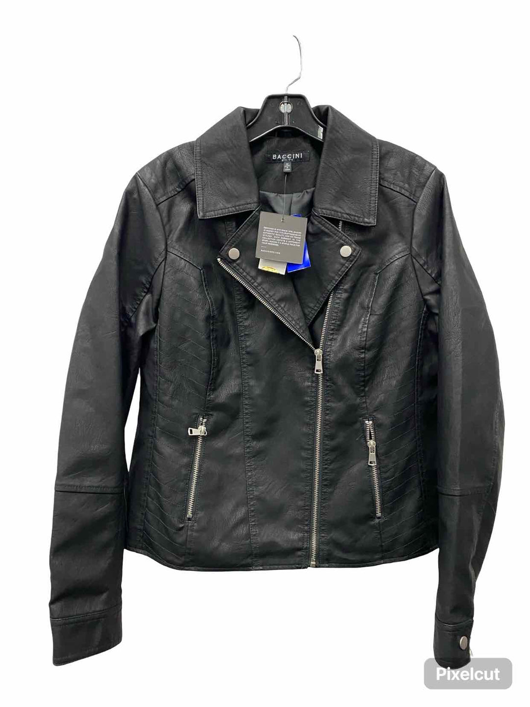 BACCINI Size M Black Polyurethane Jacket