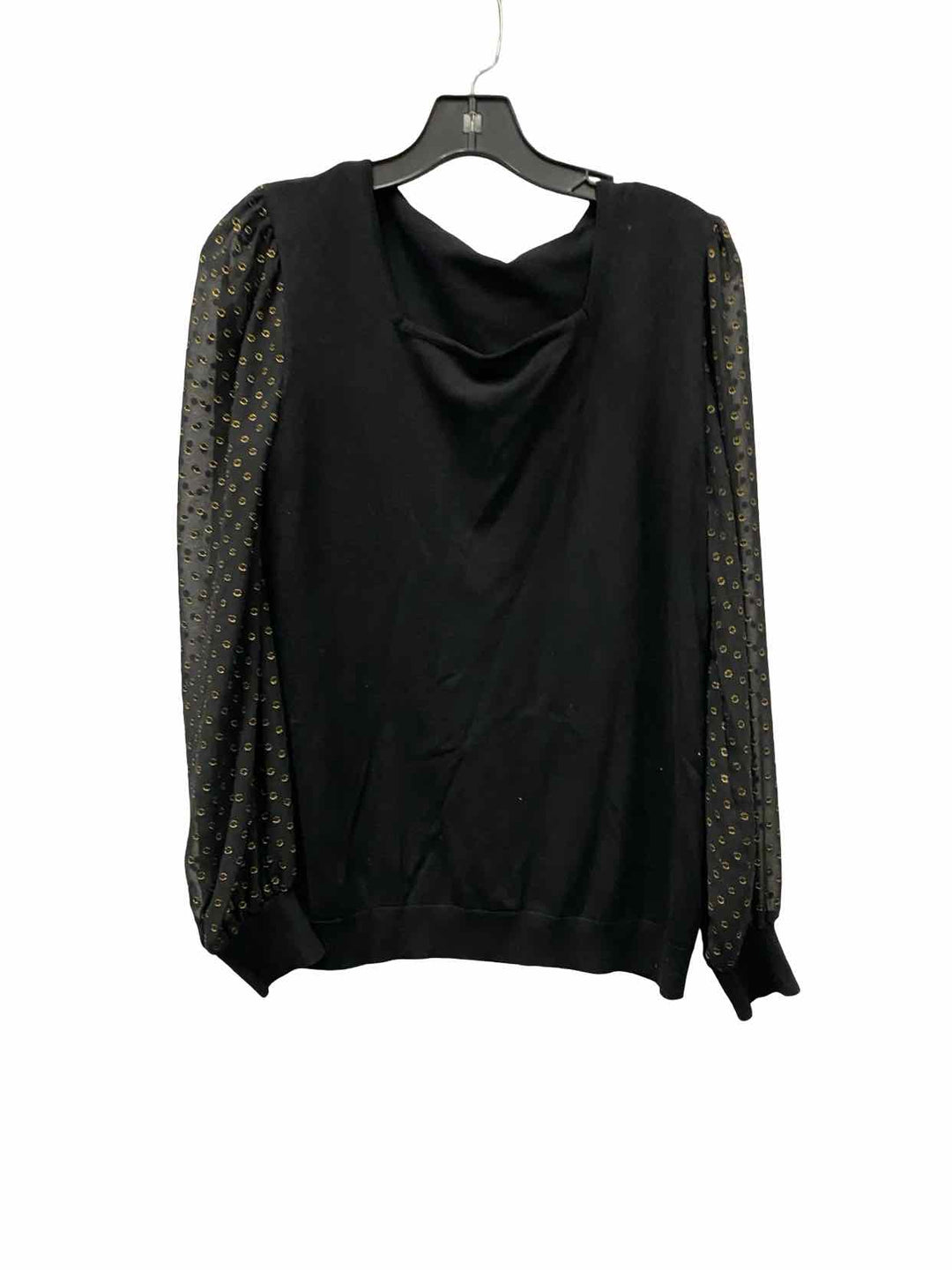 Adriana Papell Size M Black Long Sleeve Shirts