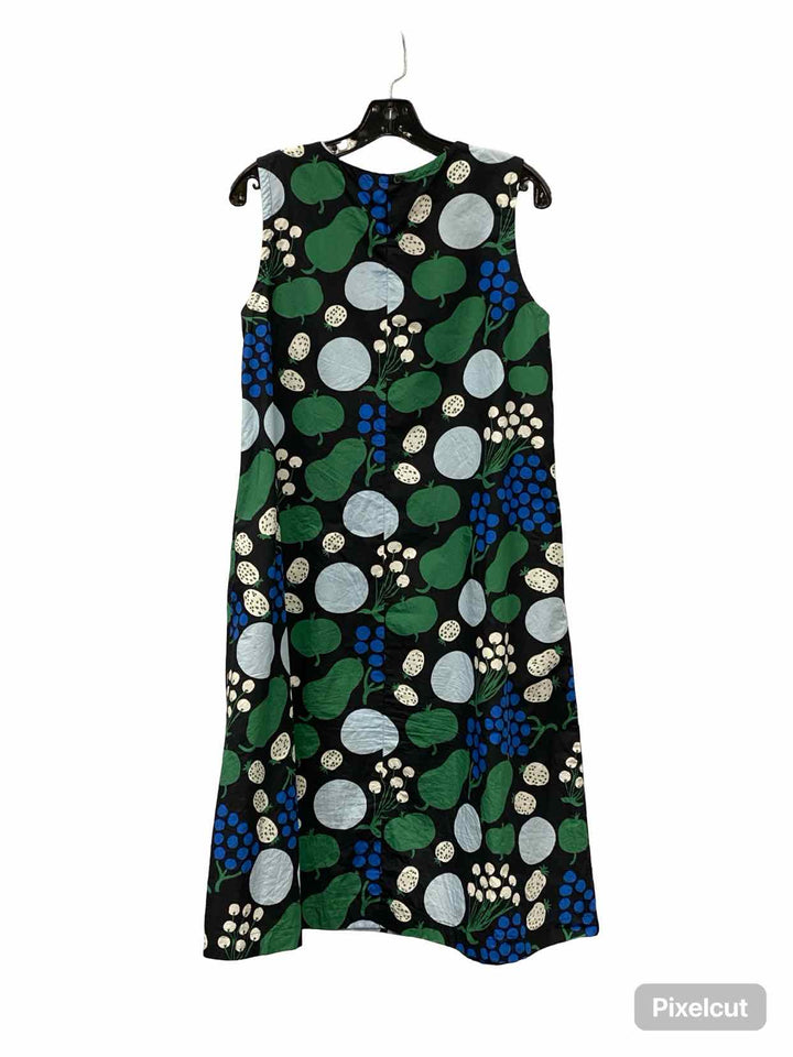 Uniqlo Size S Black Blue/green Fruit Dress