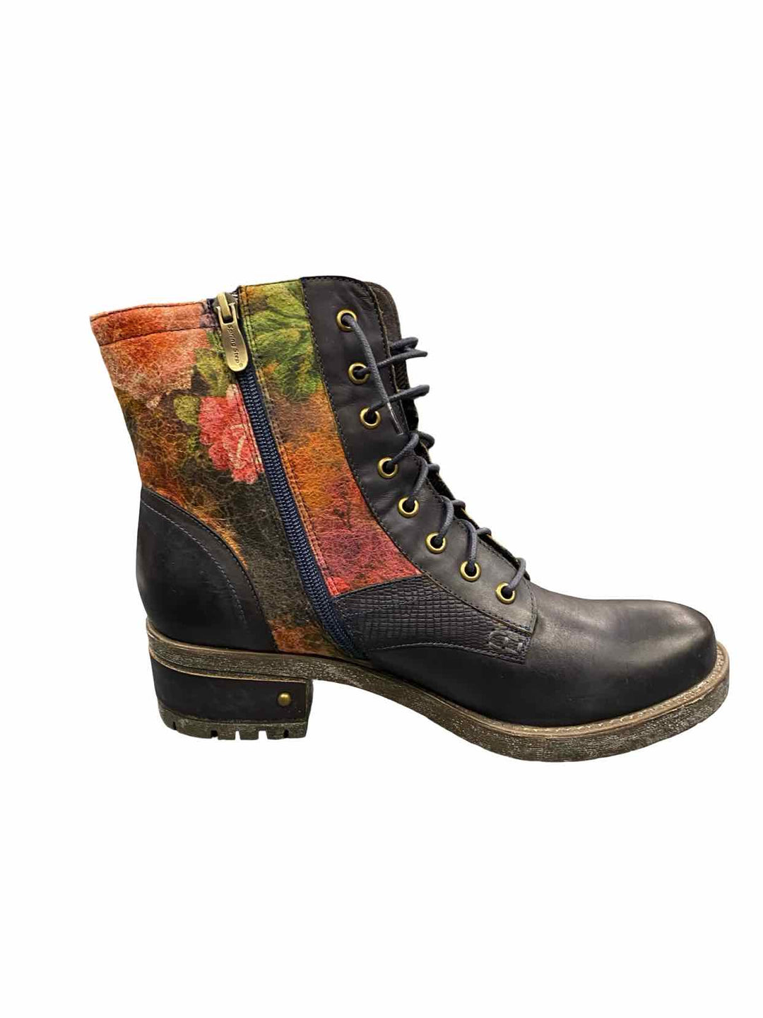 L'Artiste Shoe Size 42 Navy Hand Painted Leather NWOT Marty Boots(Ankle)