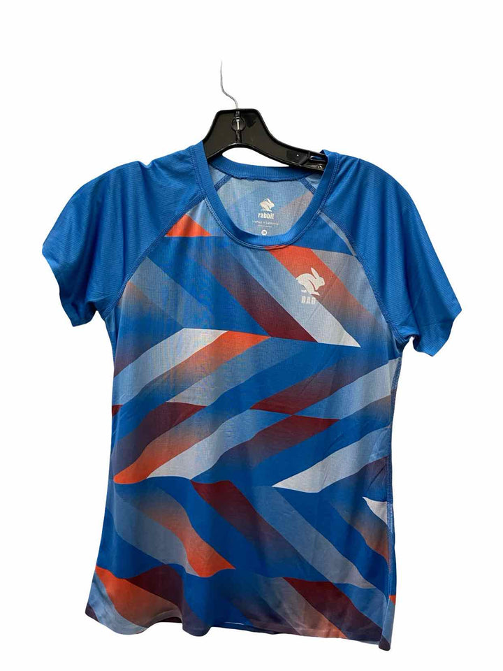 Rabbit Size S Blue Red Athletic Short Sleeve
