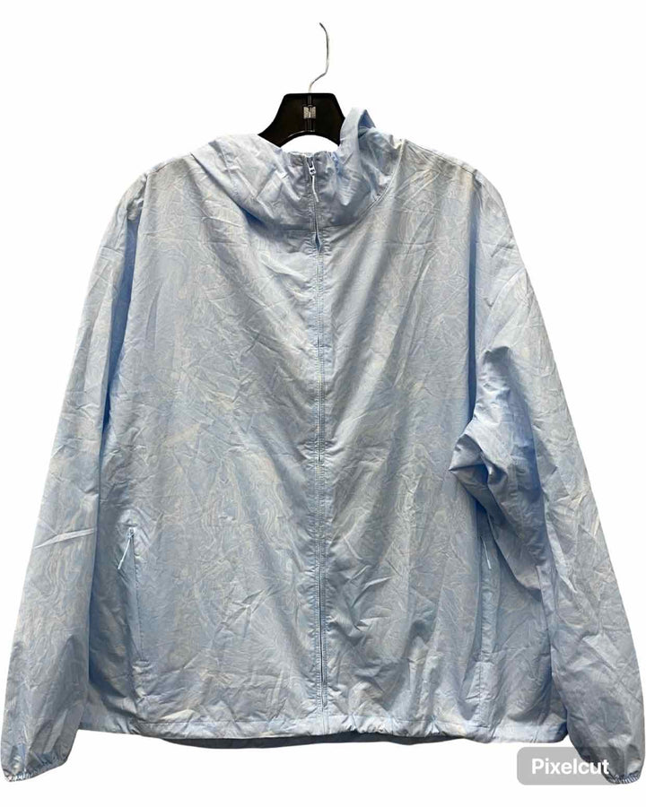 Uniqlo Size L Blue White Print Jacket (Outdoor)