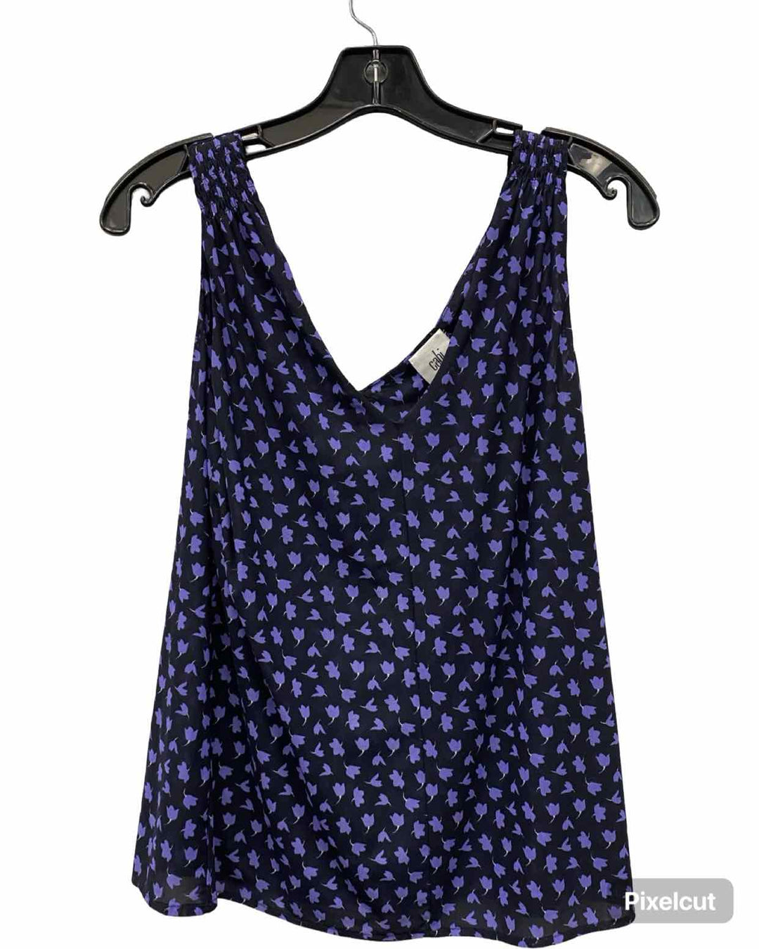 Cabi Size XS Navy Blue Purple Print Tank Top