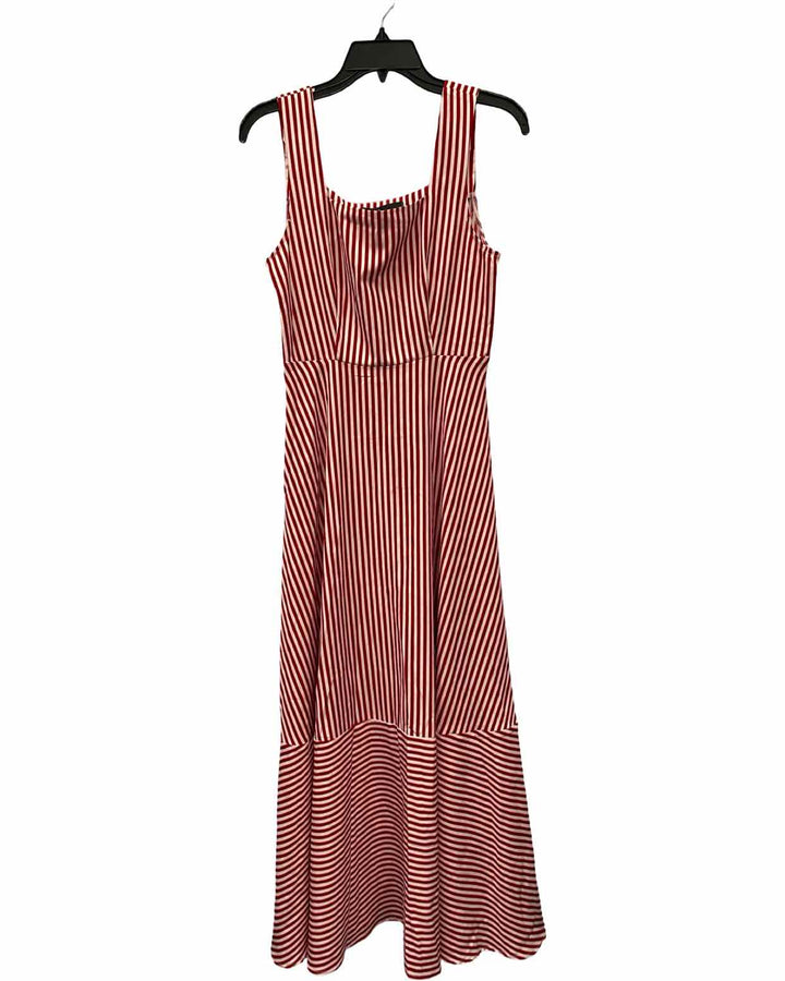 Zanzea Size S Red White Striped Dress