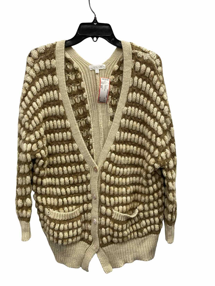 Lovely Girl Size S/M Brown Cream Sweater