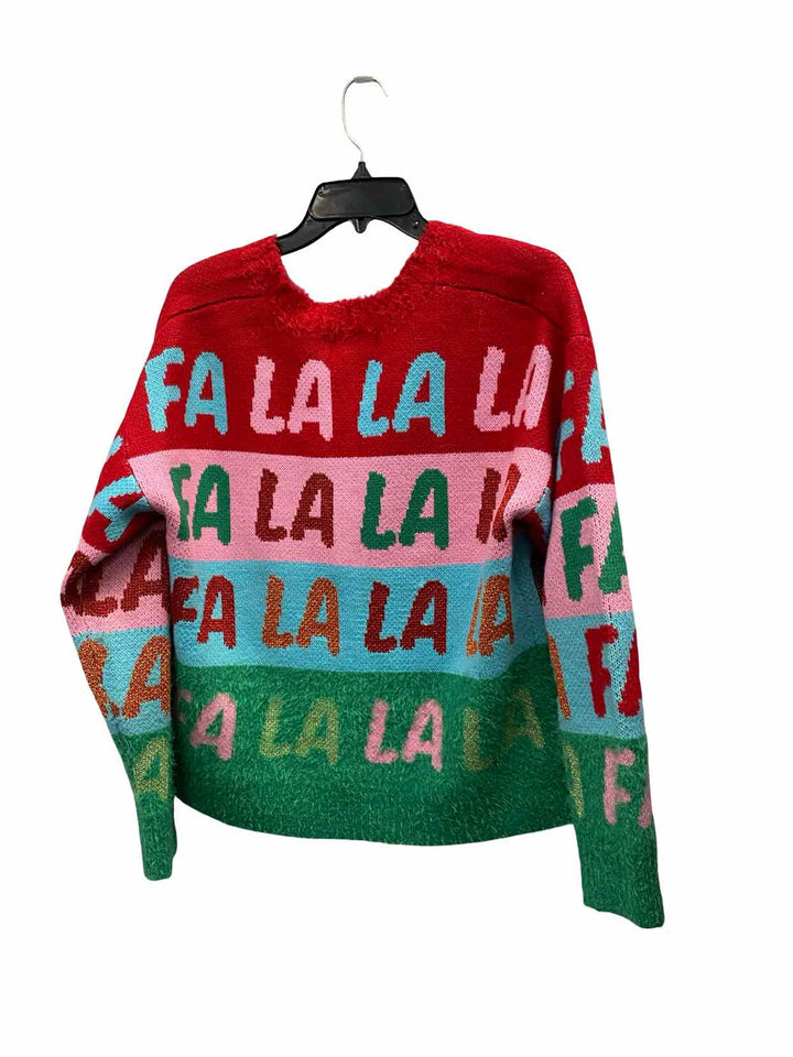 33 Degrees Size M Red Multi Sweater