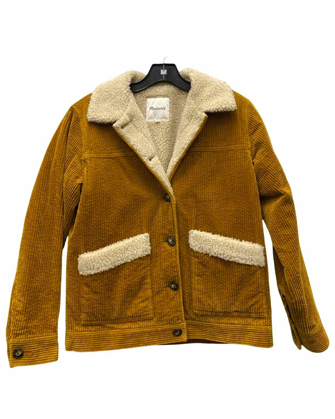MadeWell Size XS Mustard Yellow Corduroy Coat(short)