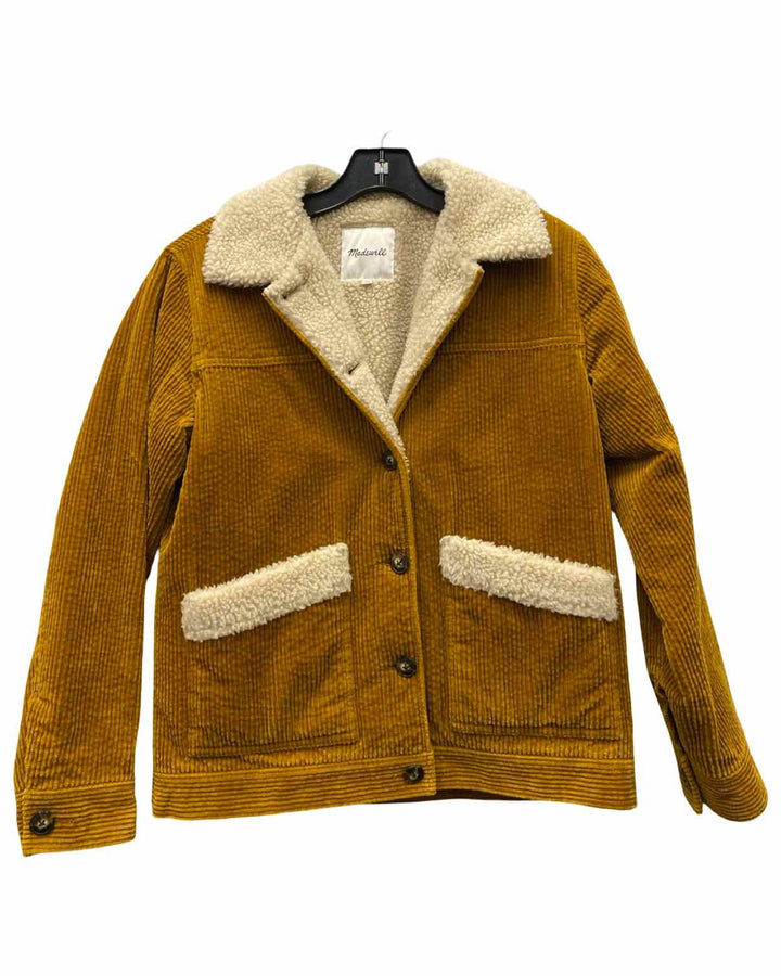 MadeWell Size XS Mustard Yellow Corduroy Coat(short)