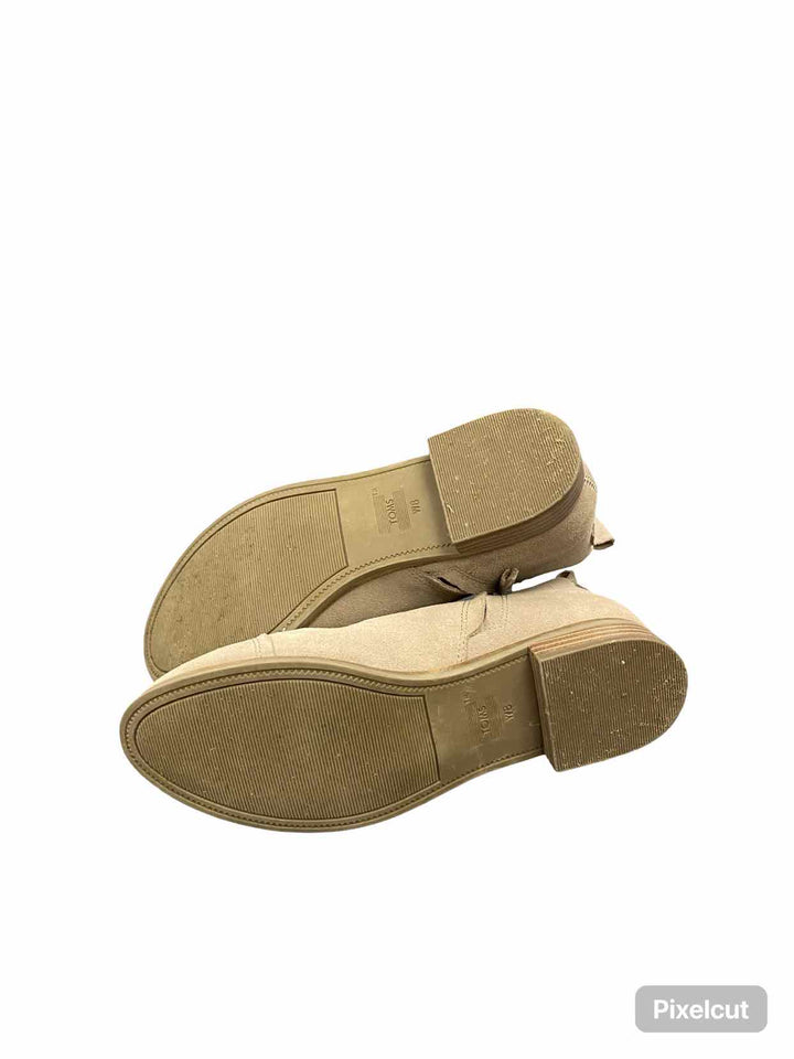 Toms Shoe Size 8 Beige Suede Reese Boots(Ankle)