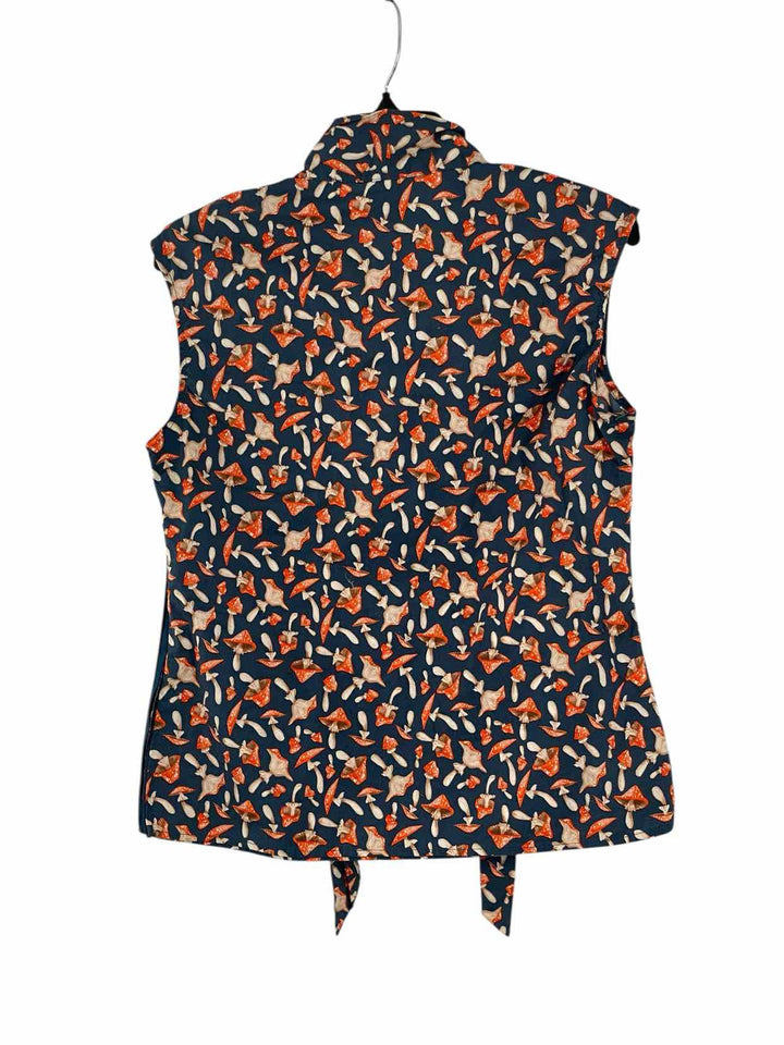 Retrolicious Size L Blue Mushroom Tank Top