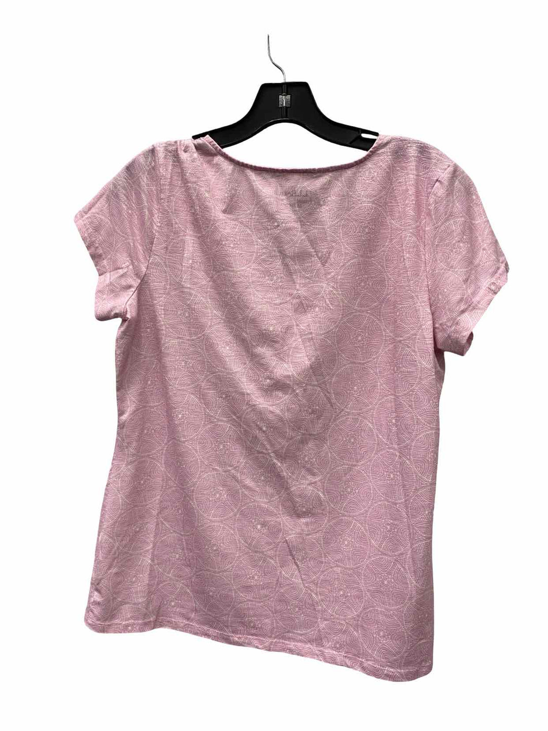 LL Bean Size M Pink Print Short Sleeve Shirts